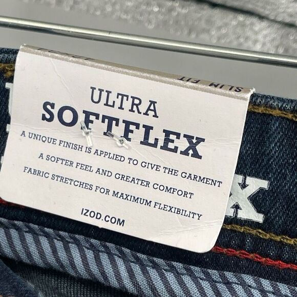 IZOD Men’s Slim Fit Ultra Soft Flex Stretch Jeans Vespa Blue 42x34 NWT - Picture 5 of 16